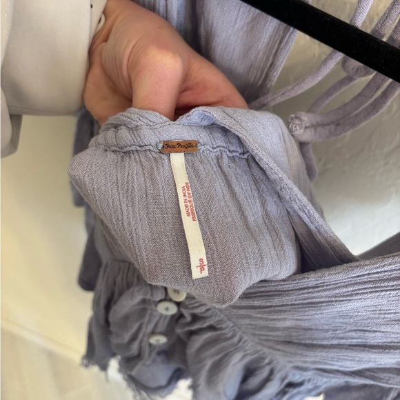 Free People Lilac Ruffle Top - Picture 5 of 6